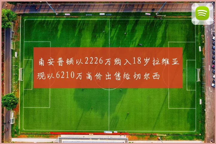 南安普顿以2226万购入18岁拉维亚现以6210万高价出售给切尔西